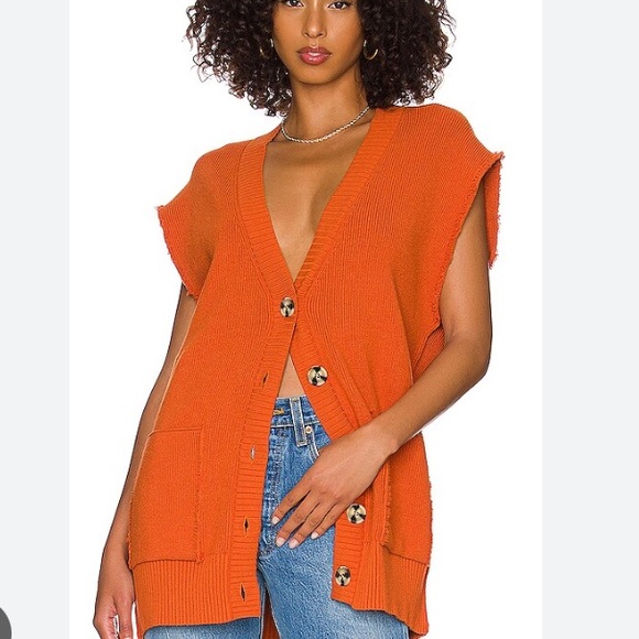 FREE PEOPLE Oakleigh Sweater Vest in Myrrh size XS - Picture 3 of 7